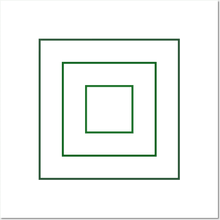 Green Square in Green Square in Green Square Posters and Art